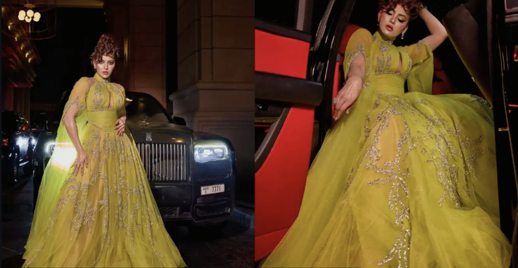 urvashi with rolls royce (pics from instagram